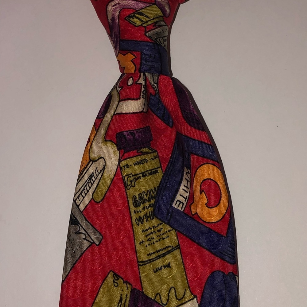 Nicole Miller Paint Themed Tie